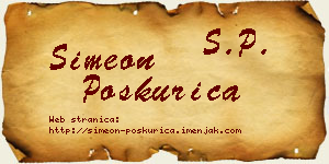 Simeon Poskurica vizit kartica